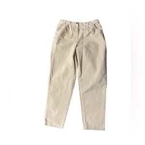 Vintage Jantzen Women’s Cream Ivory Corduroy Pants Size 14 Pockets Stretch